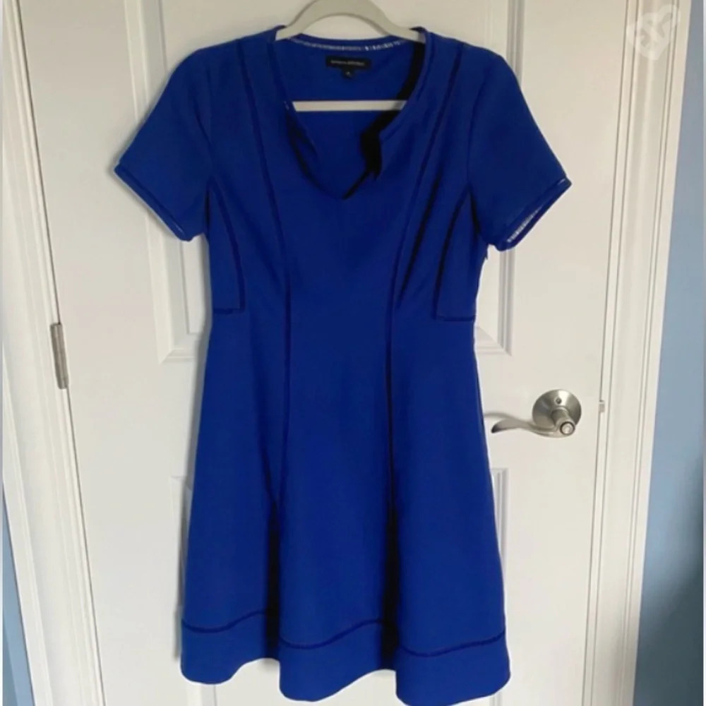 Banana Republic blue ladder lace trim fit and flare Dress 29111